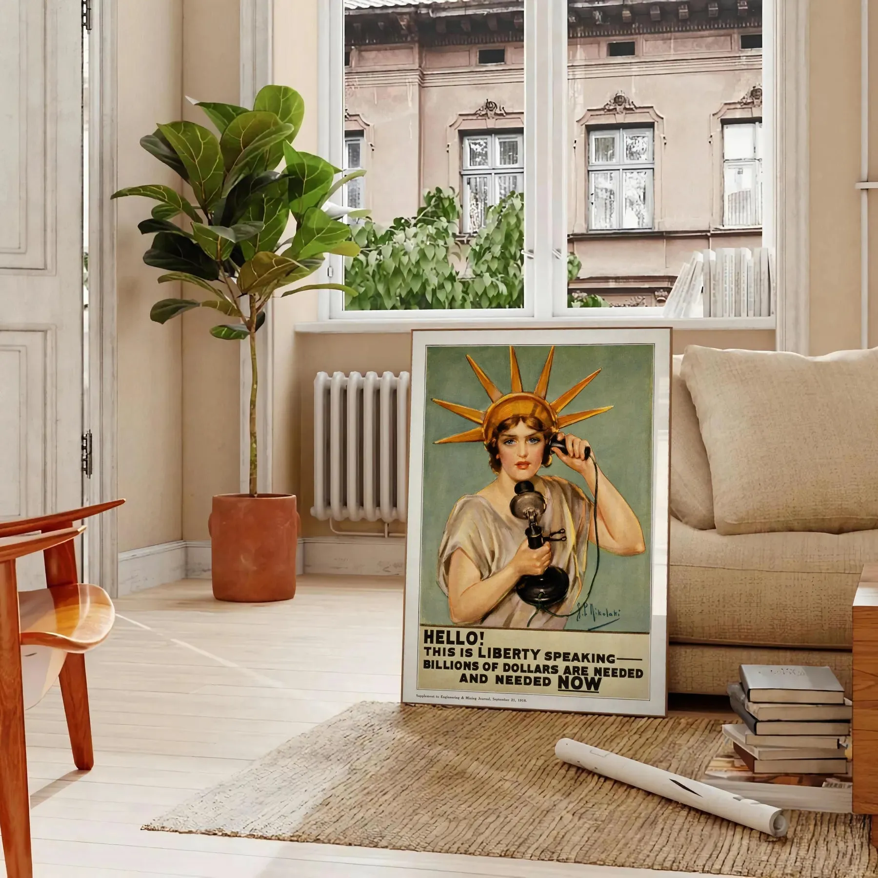 Hello This Is Liberty Speaking Vintage Poster