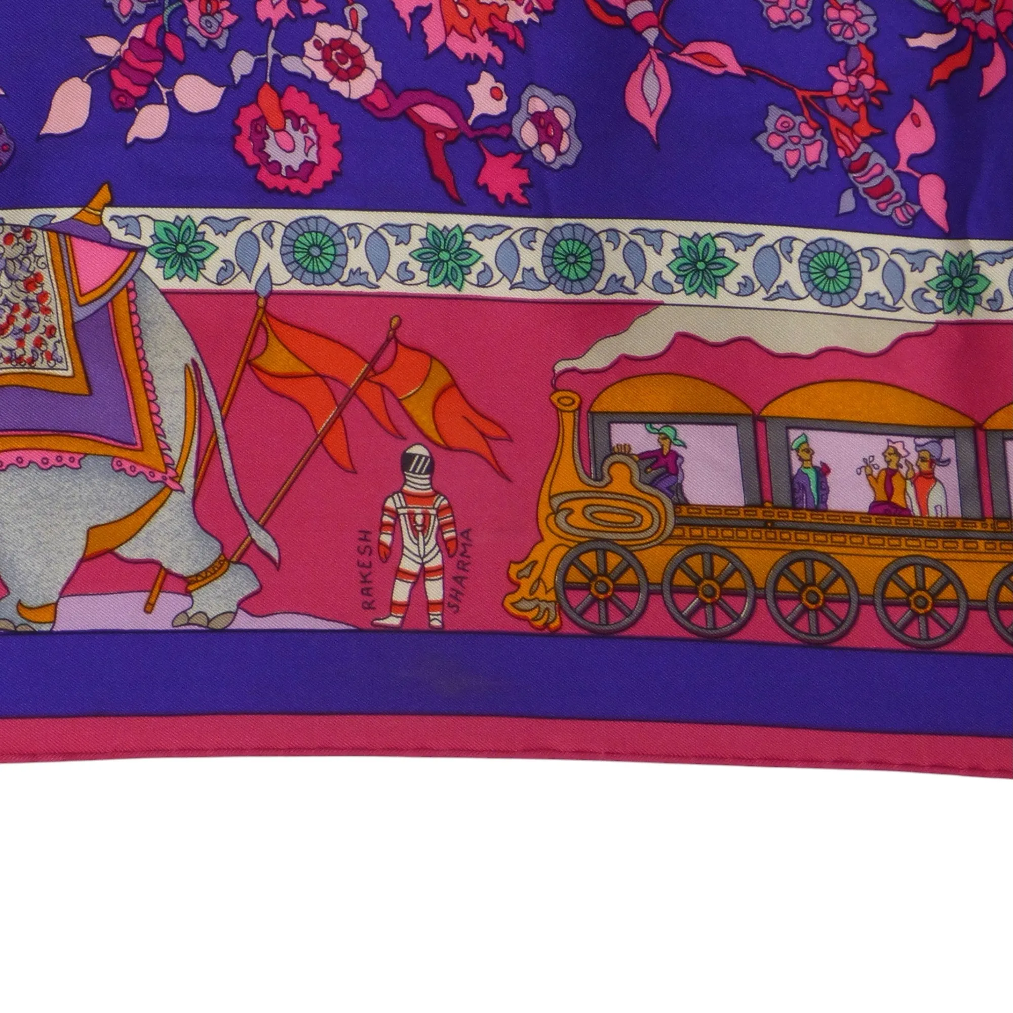 HERMES- 1985 "Fantaisies Indiennes" Silk Twill Scarf