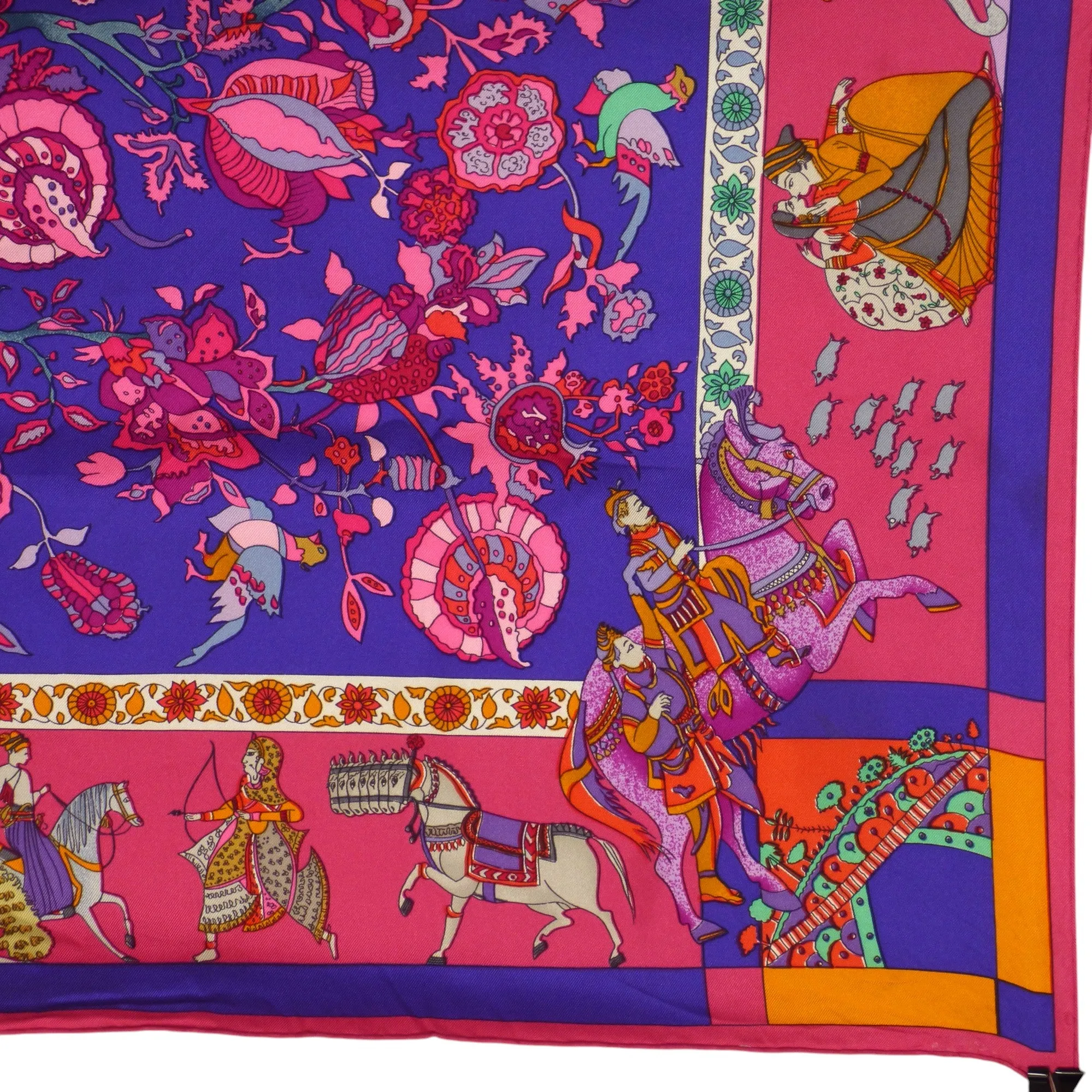 HERMES- 1985 "Fantaisies Indiennes" Silk Twill Scarf