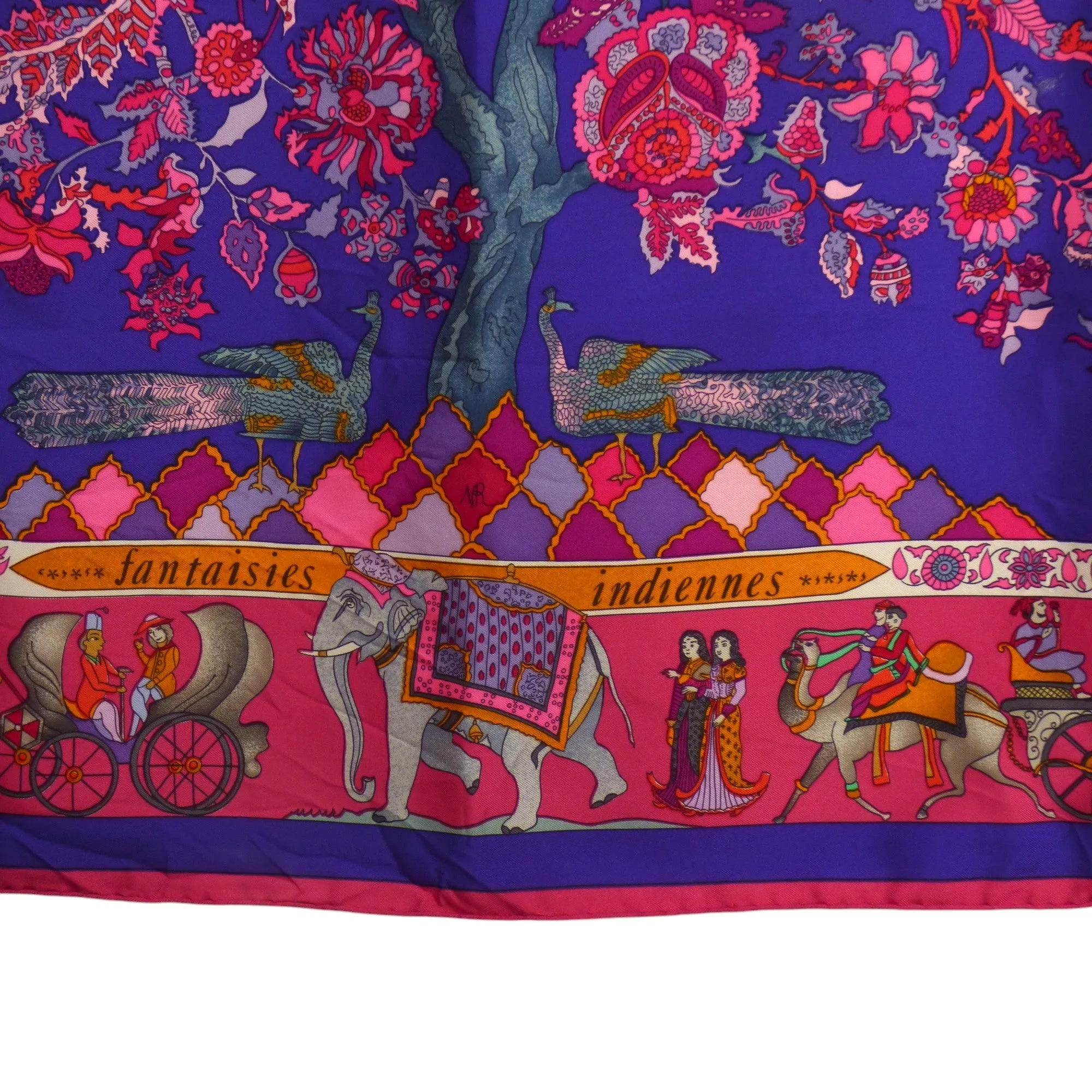 HERMES- 1985 "Fantaisies Indiennes" Silk Twill Scarf