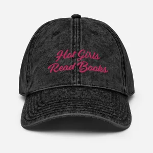 Hot Girls Read Books | Vintage Dad Hat | Embroidered