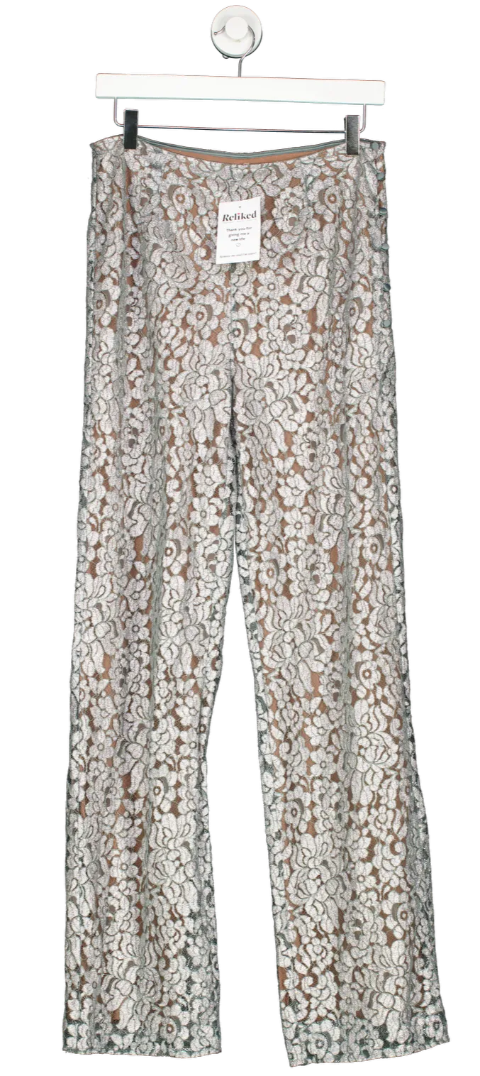 House of CB Metallic Mara Lace Trousers UK S