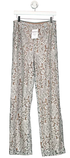 House of CB Metallic Mara Lace Trousers UK S