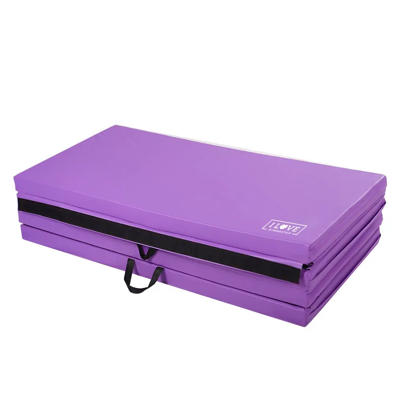 I Love Gymnastics Foldable Gymnastics Mat Purple | 50mm