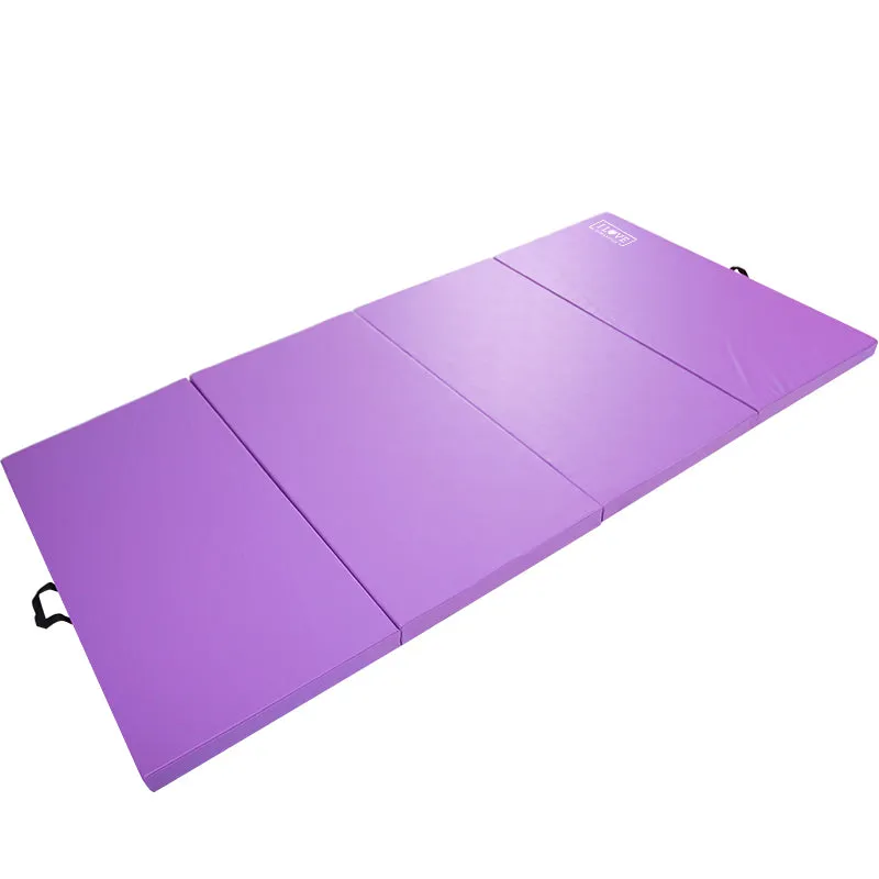 I Love Gymnastics Foldable Gymnastics Mat Purple | 50mm
