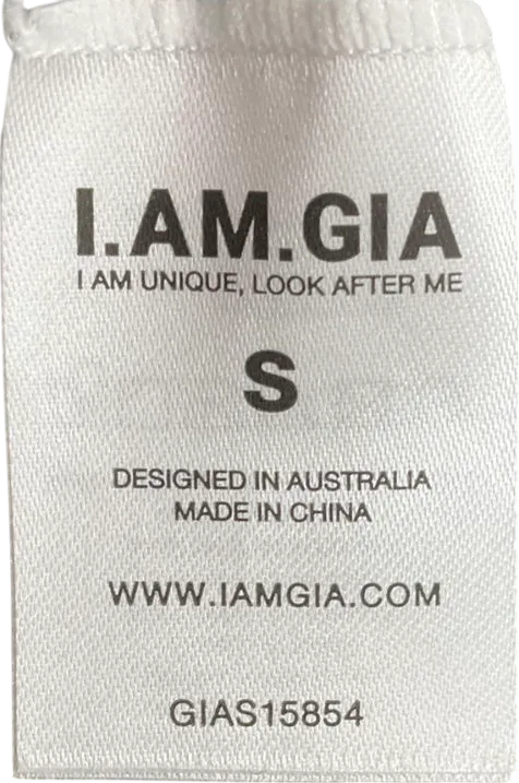 I.AM.GIA Metallic Silver 2-piece set - logo Holly Bikini Top & Holly Shorts UK S