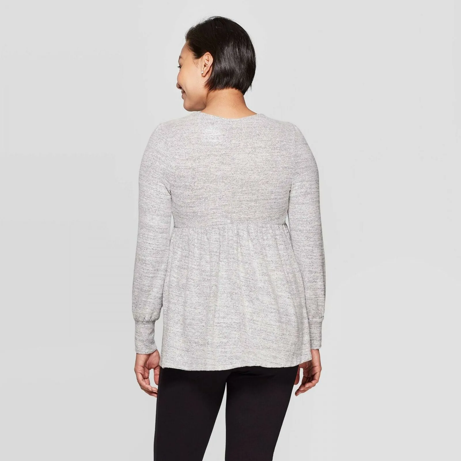 Isabel Maternity by Ingrid & Isabel Long Sleeve Cozy Babydoll Top