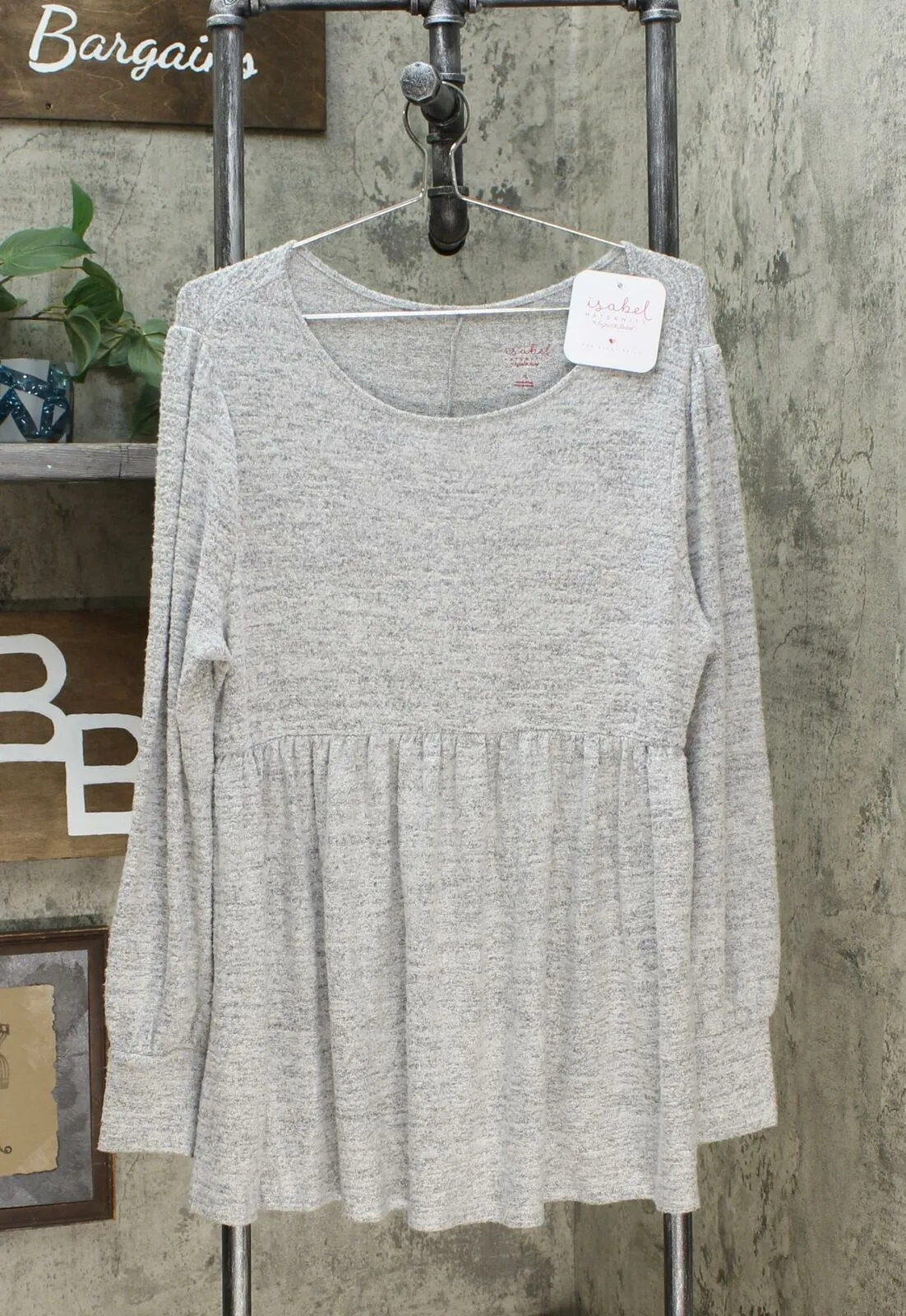 Isabel Maternity by Ingrid & Isabel Long Sleeve Cozy Babydoll Top