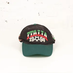 Italia 1994 Football Baseball Cap - Black - One Size