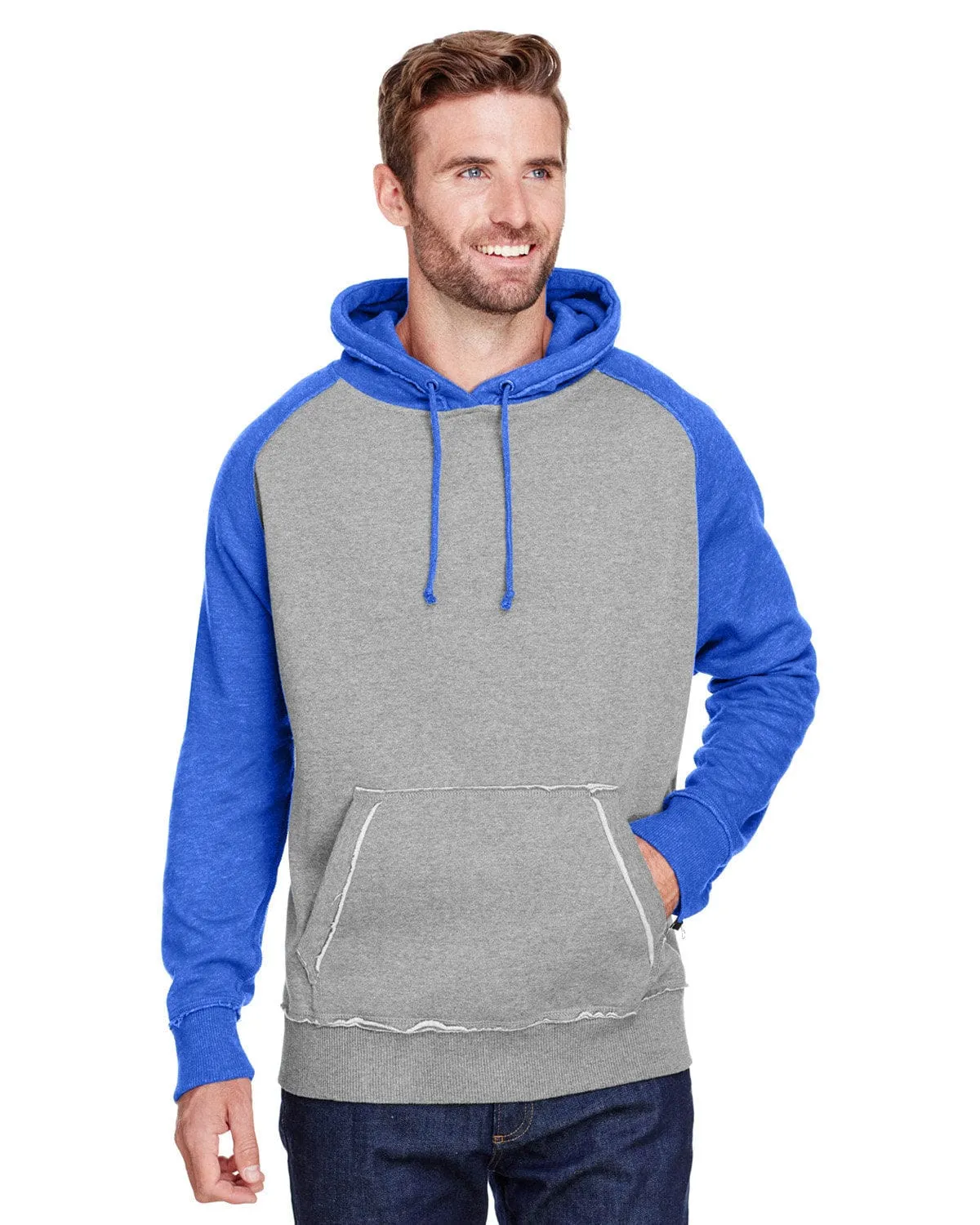 J America Adult Vintage Heather Pullover Hooded Sweatshirt