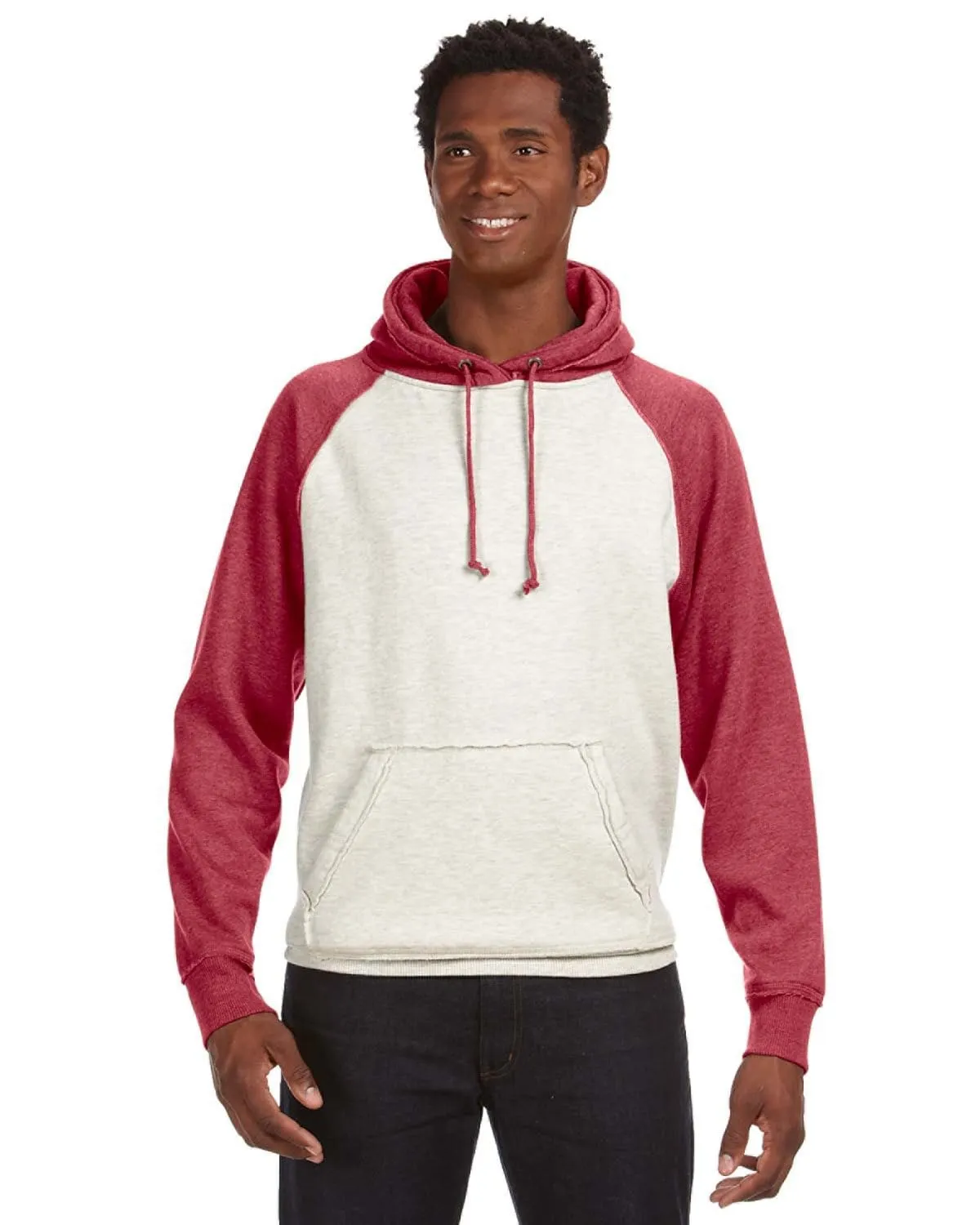 J America Adult Vintage Heather Pullover Hooded Sweatshirt