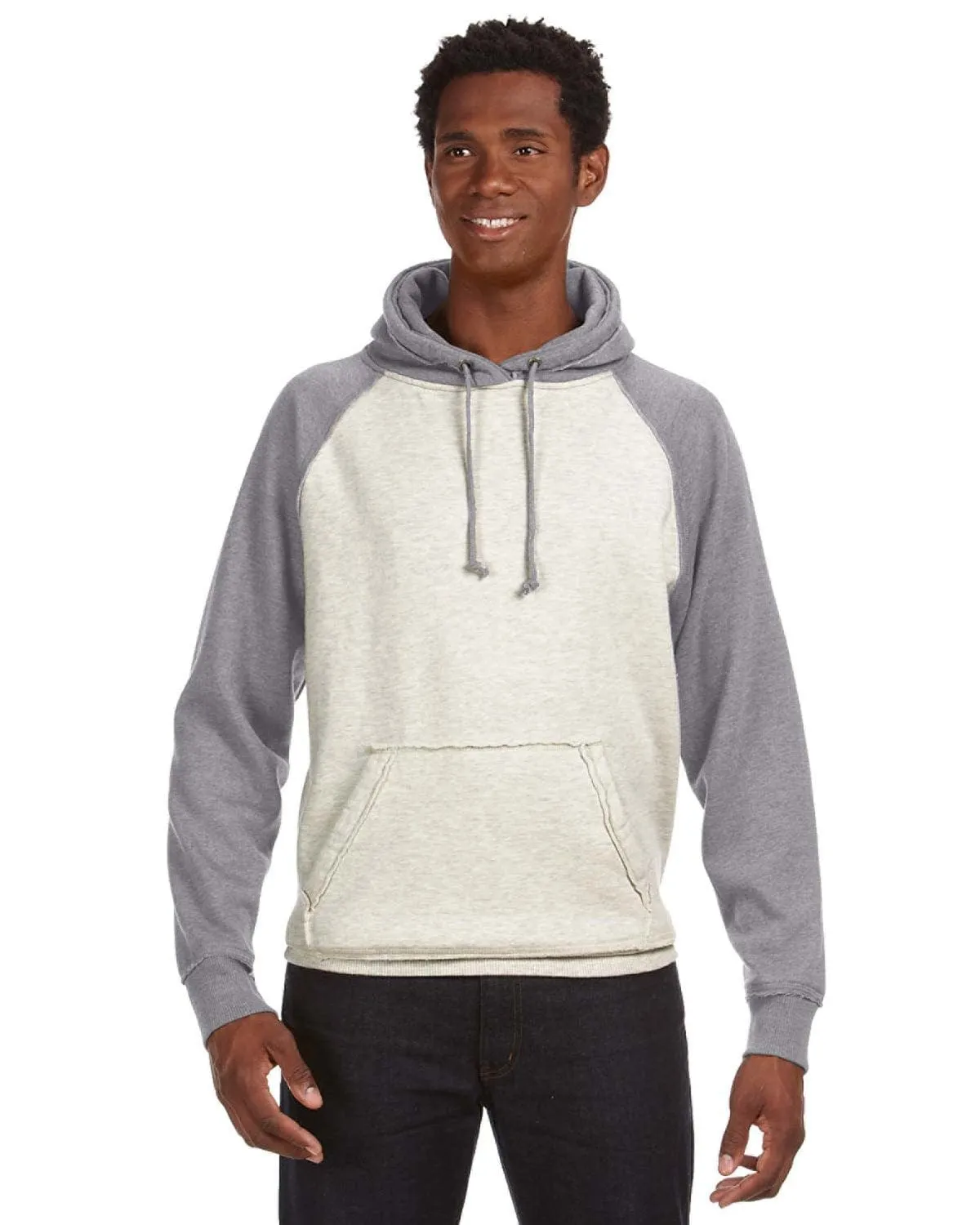 J America Adult Vintage Heather Pullover Hooded Sweatshirt