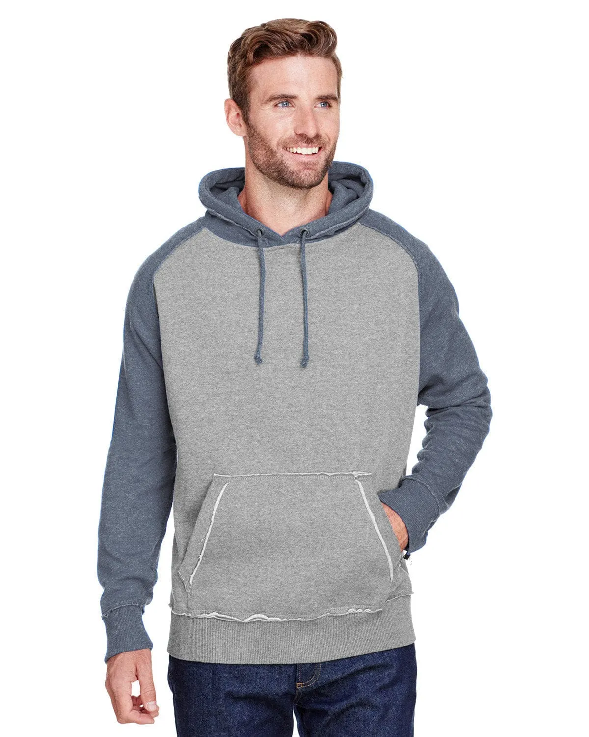 J America Adult Vintage Heather Pullover Hooded Sweatshirt