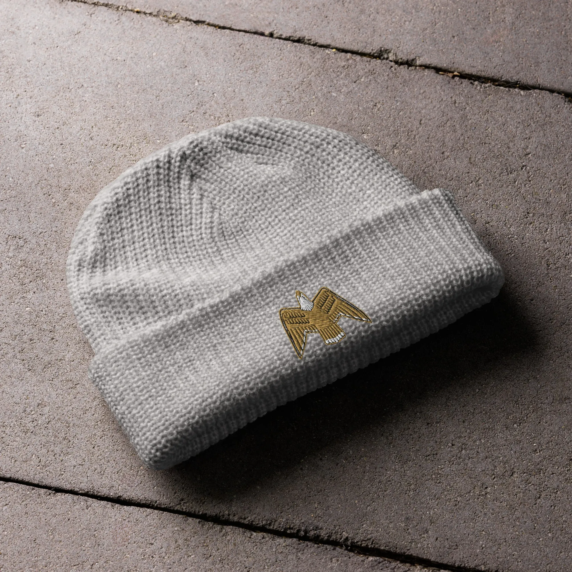 Jeep Golden Eagle Beanie - Ribbed Knit Adventure Hat