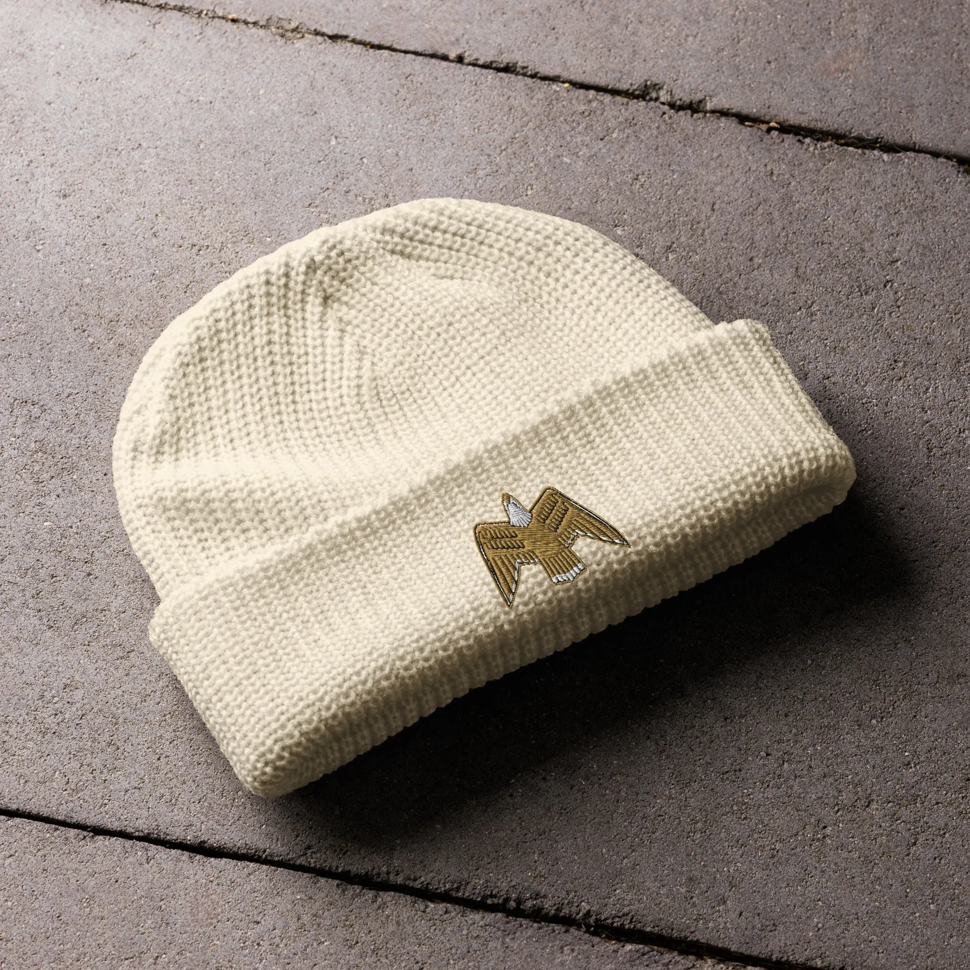 Jeep Golden Eagle Beanie - Ribbed Knit Adventure Hat