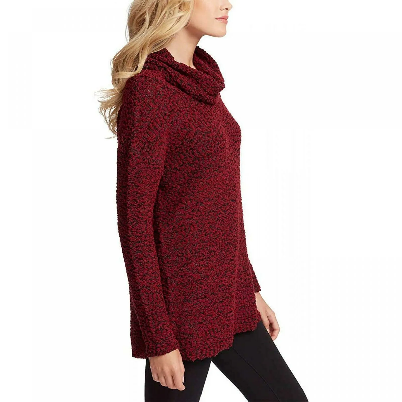 Jessica Simpson Women's Nava Cowl Neck Bumpy Knit Sweater