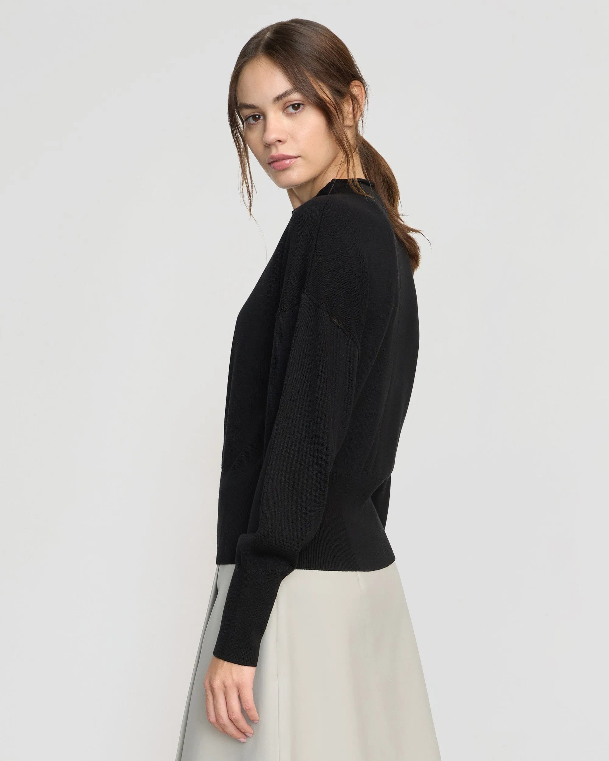 Jillian Pointelle Tencel-Wool Sweater