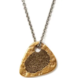 John Varvatos Brass Guitar Pick Necklace