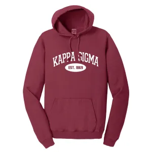 Kappa Sigma Hooded Pullover Vintage Sweatshirt