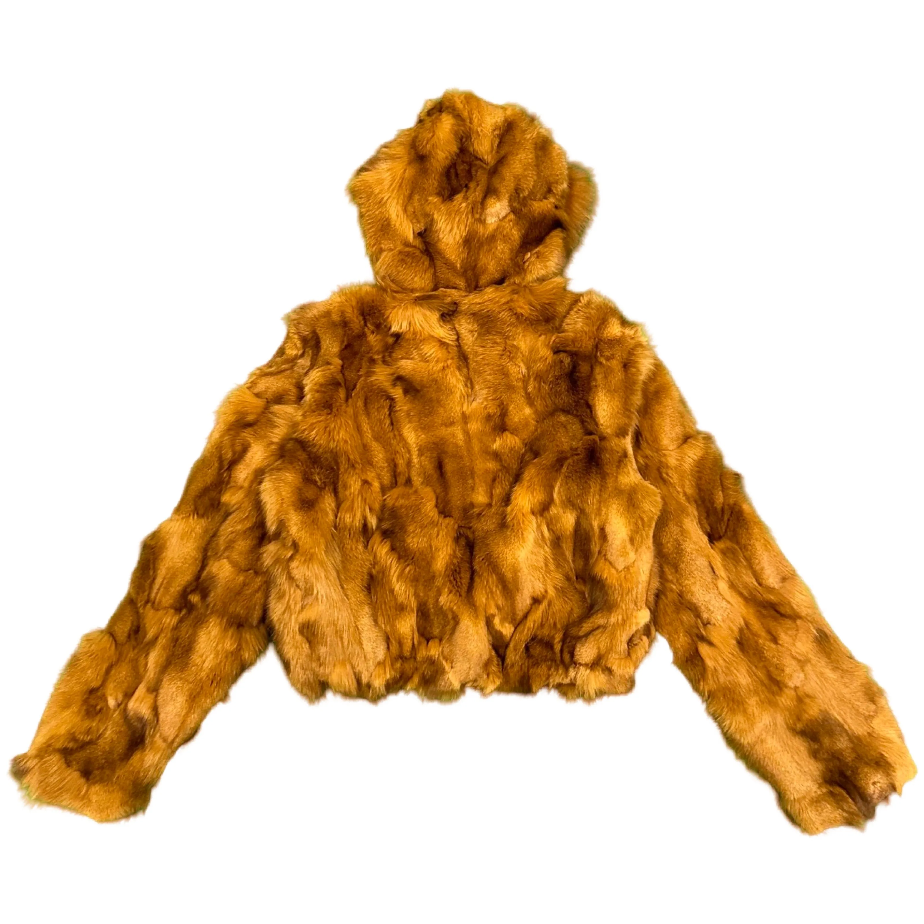 Kashani Women's Whiskey Fox Fur Cropped Coat