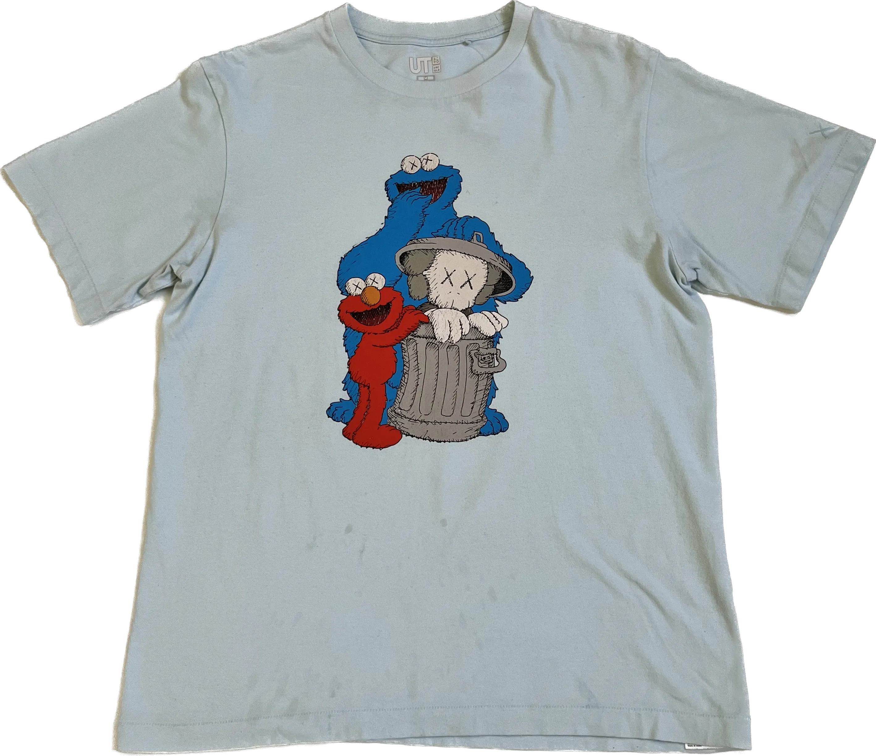 KAWS x UNIQLO x Sesame Street Companion Trash Can Tee