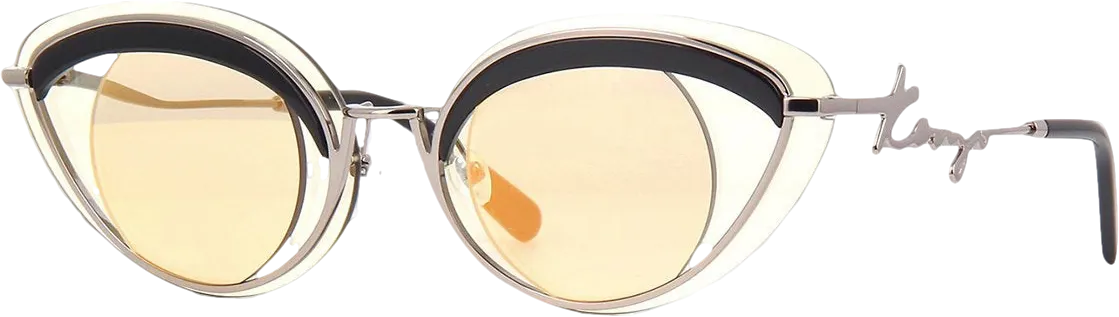 Kenzo Metallic /black Mirrored Side Logo Kz40001u Sunglasses