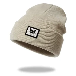 Knitted Beanie Hat - Casual Embroidered Autumn Winter Cap for Women Men, Unisex Boy Girl Cap
