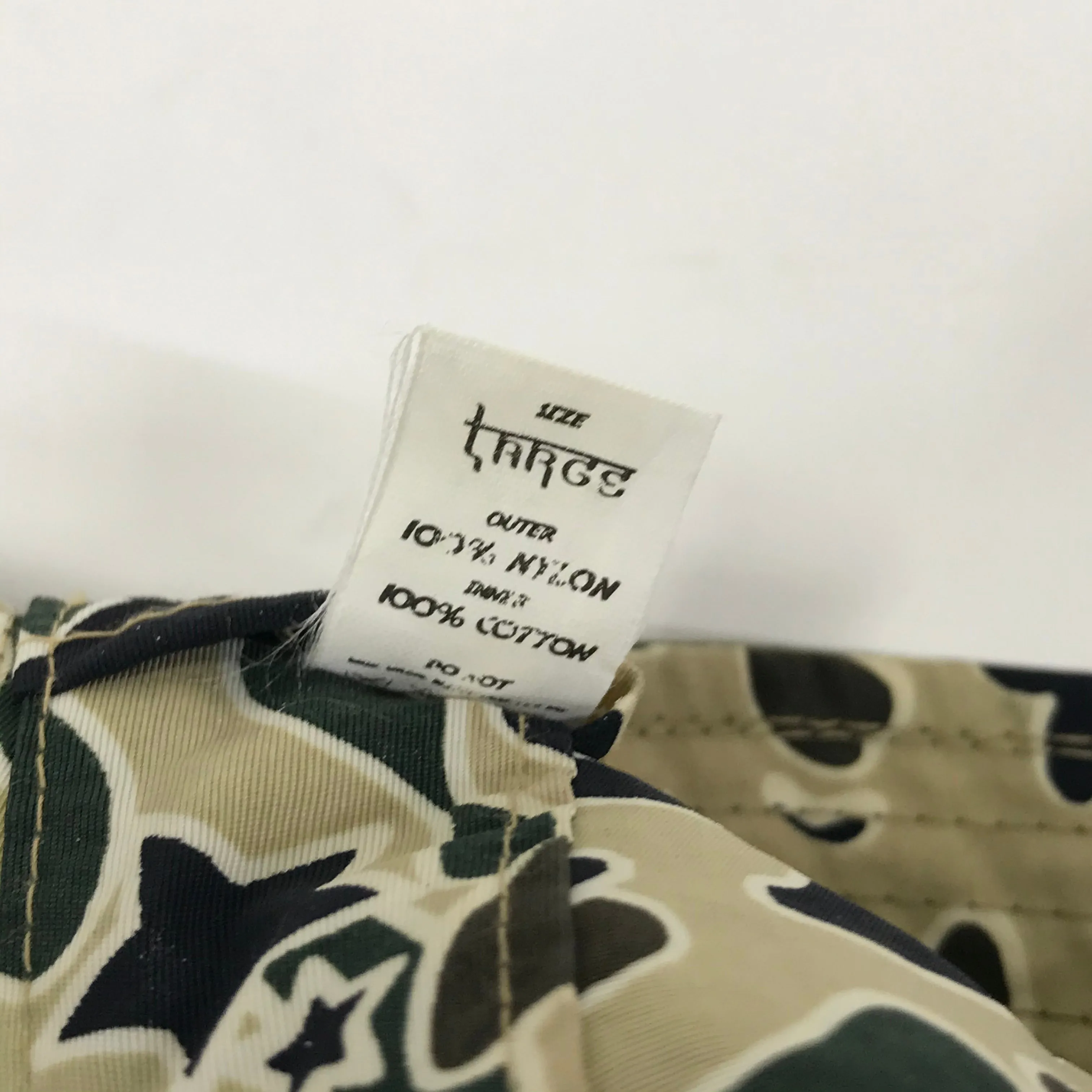 [L] A Bathing Ape Bape Vintage Sta Psyche Camo Reversible Bucket Hat Olive
