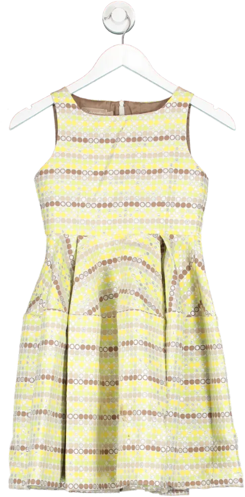 La Stupendaria Multicoloured Metallic Thread Circles Dress 10 Years