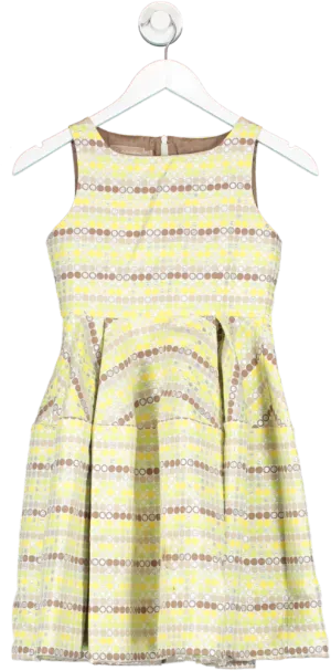 La Stupendaria Multicoloured Metallic Thread Circles Dress 10 Years