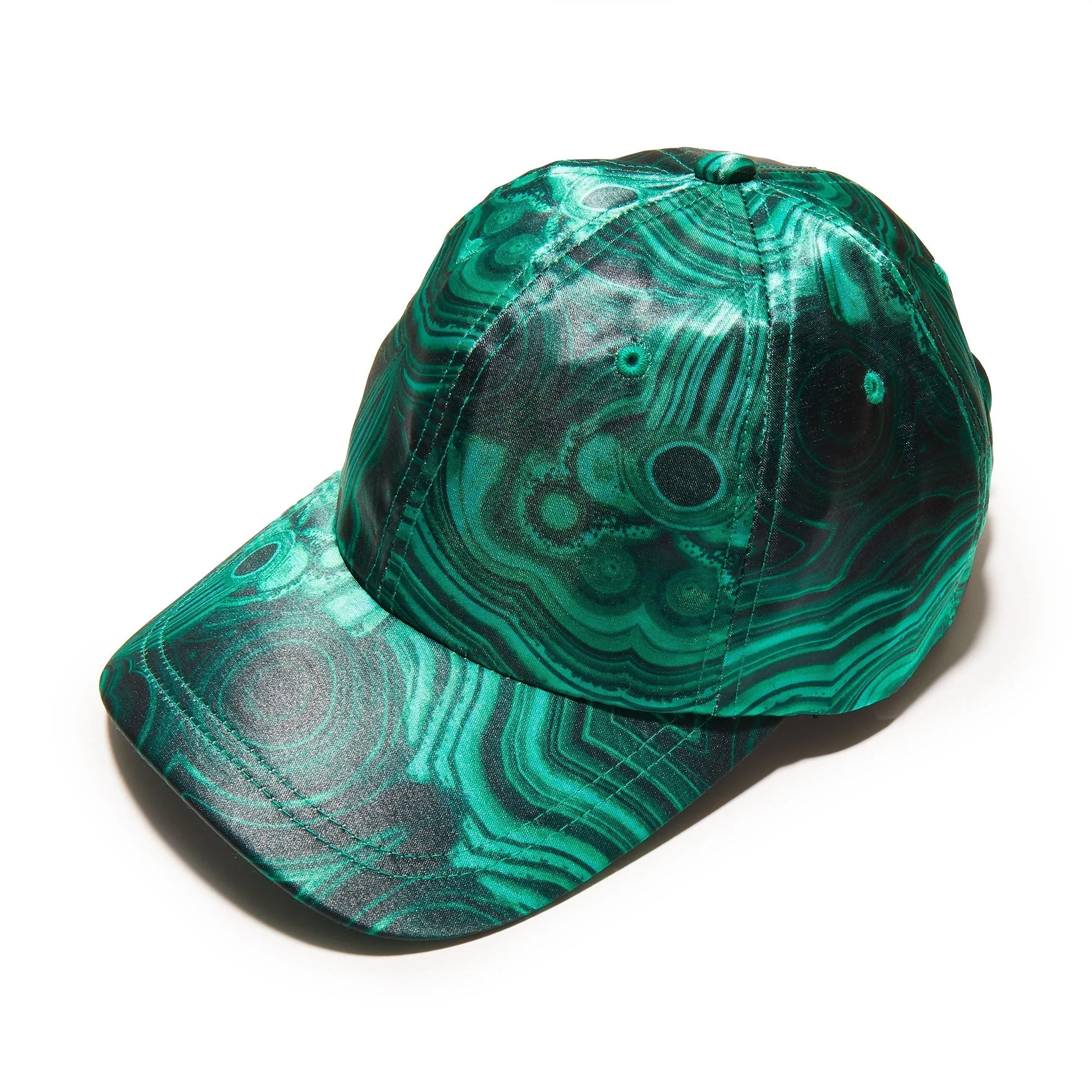 Lele Sadoughi Malachite Printed Baseball Cap