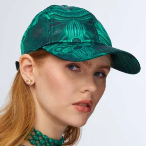 Lele Sadoughi Malachite Printed Baseball Cap
