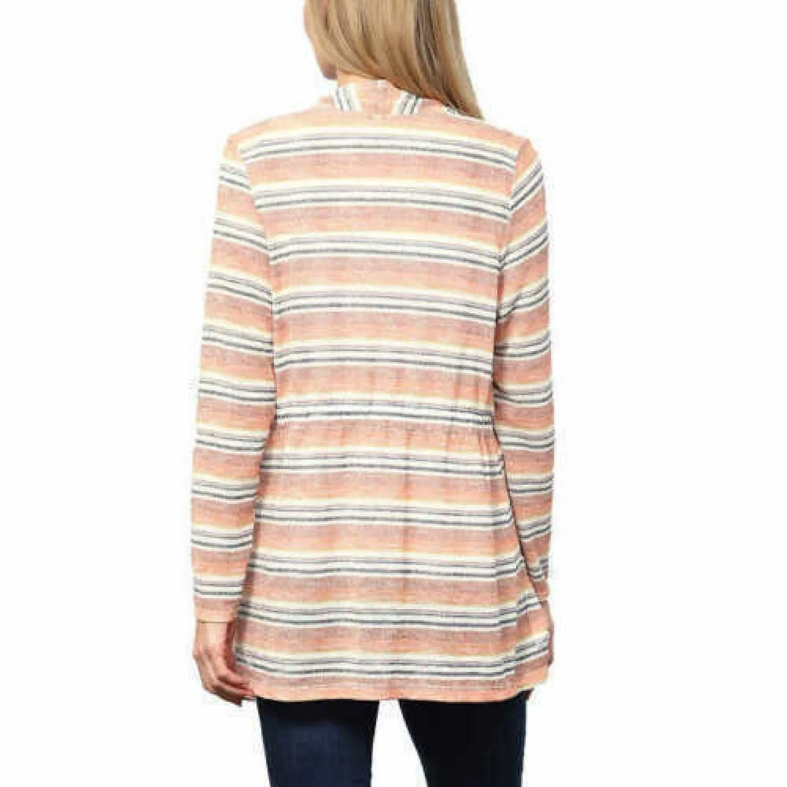 Leo & Nicole Women's Plus Size Lightweight Cinch Waist Cardigan Sweater