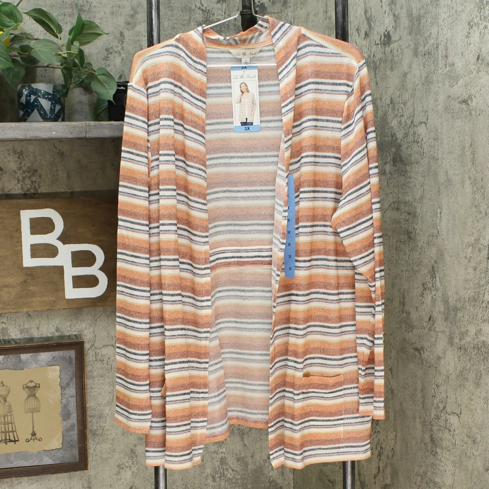 Leo & Nicole Women's Plus Size Lightweight Cinch Waist Cardigan Sweater
