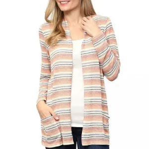 Leo & Nicole Women's Plus Size Lightweight Cinch Waist Cardigan Sweater
