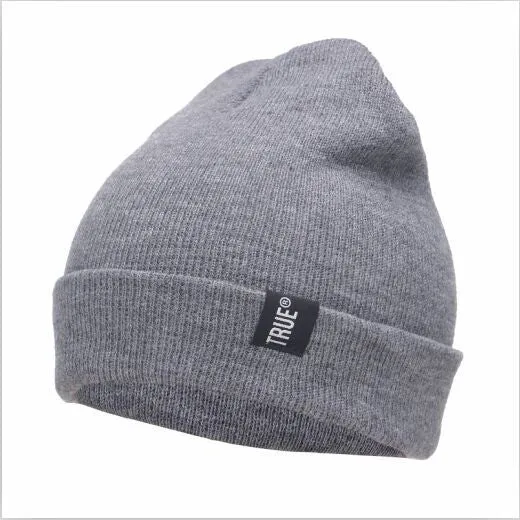 Letter True Casual Beanies for Men Women Fashion Knitted Winter Hat Solid Color Hip-hop Skullies Bonnet Unisex Cap Gorro