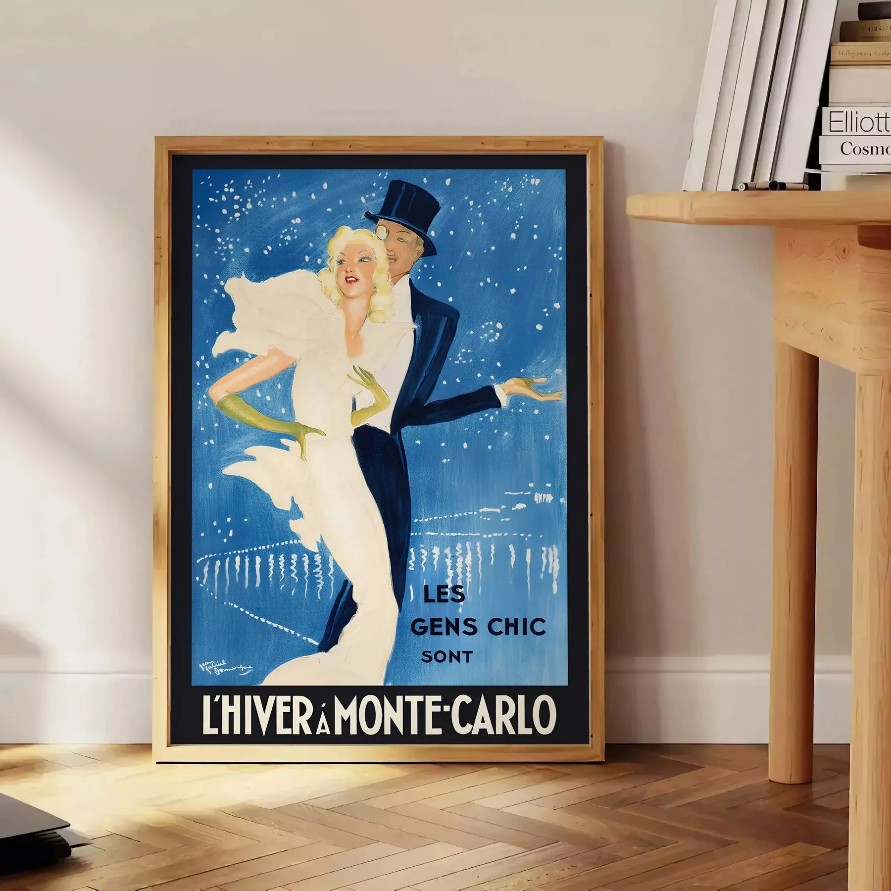 Lhiver Monte Carlo Vintage Travel Poster Print