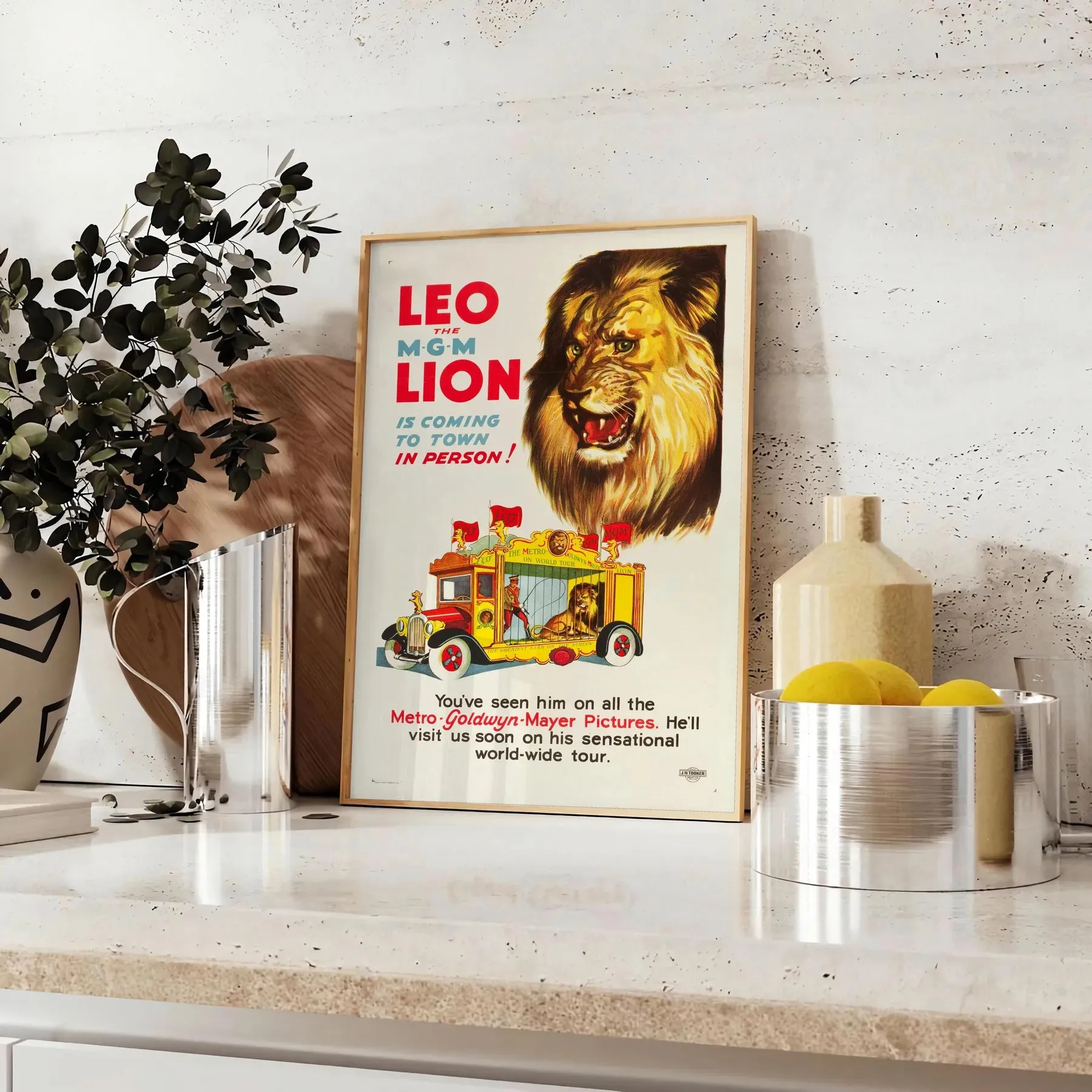 Lion Travel Poster Art