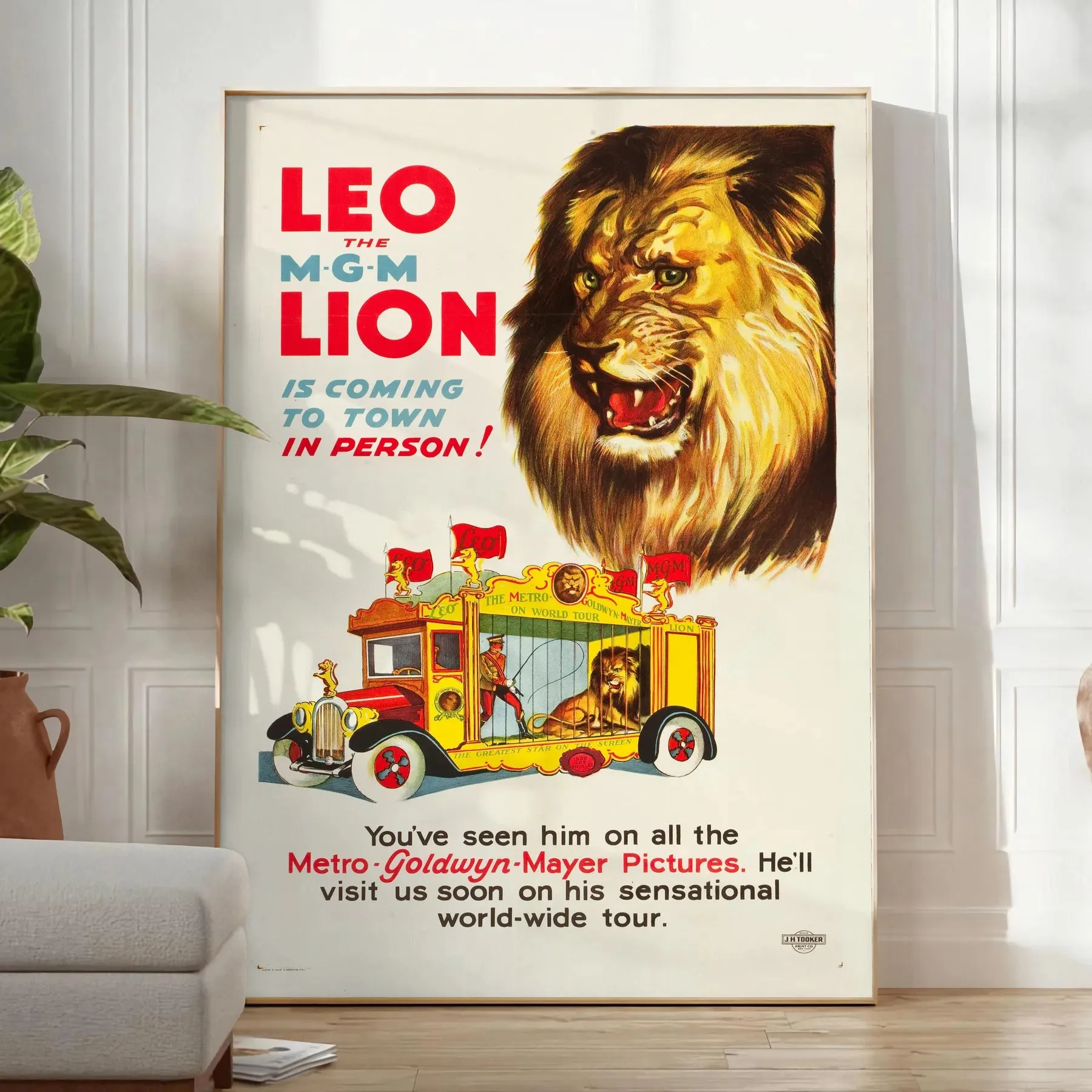 Lion Travel Poster Art