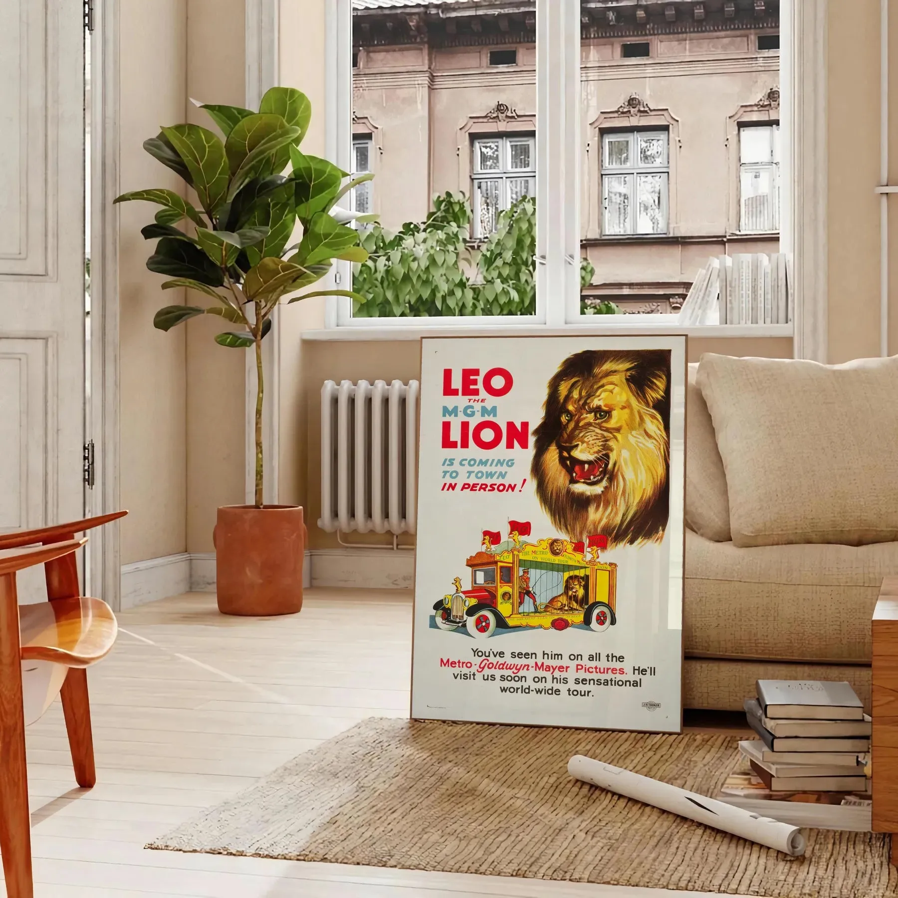Lion Travel Poster Art