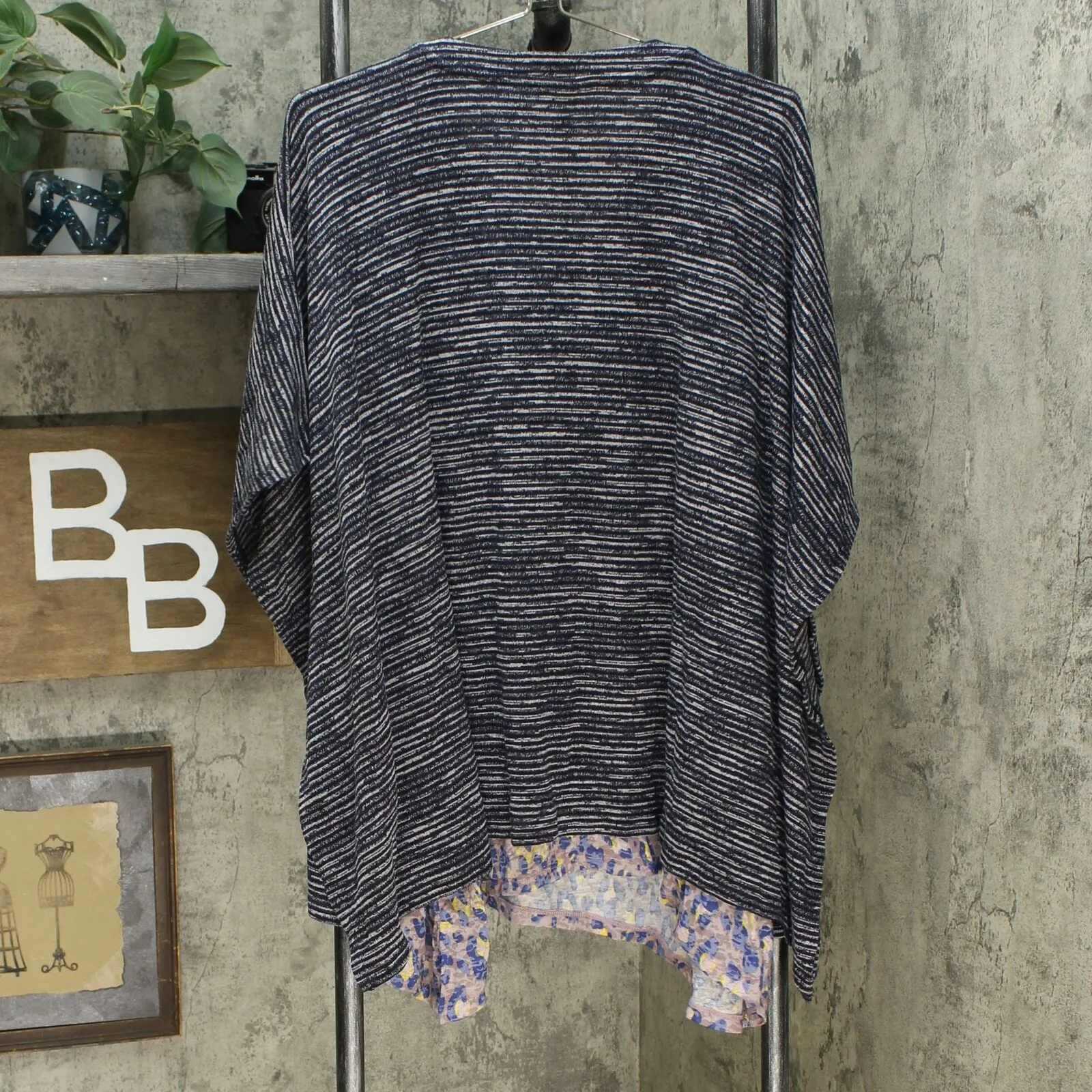 LOGO by Lori Goldstein Striated Knit Sweater Shrug and Tank Twinset