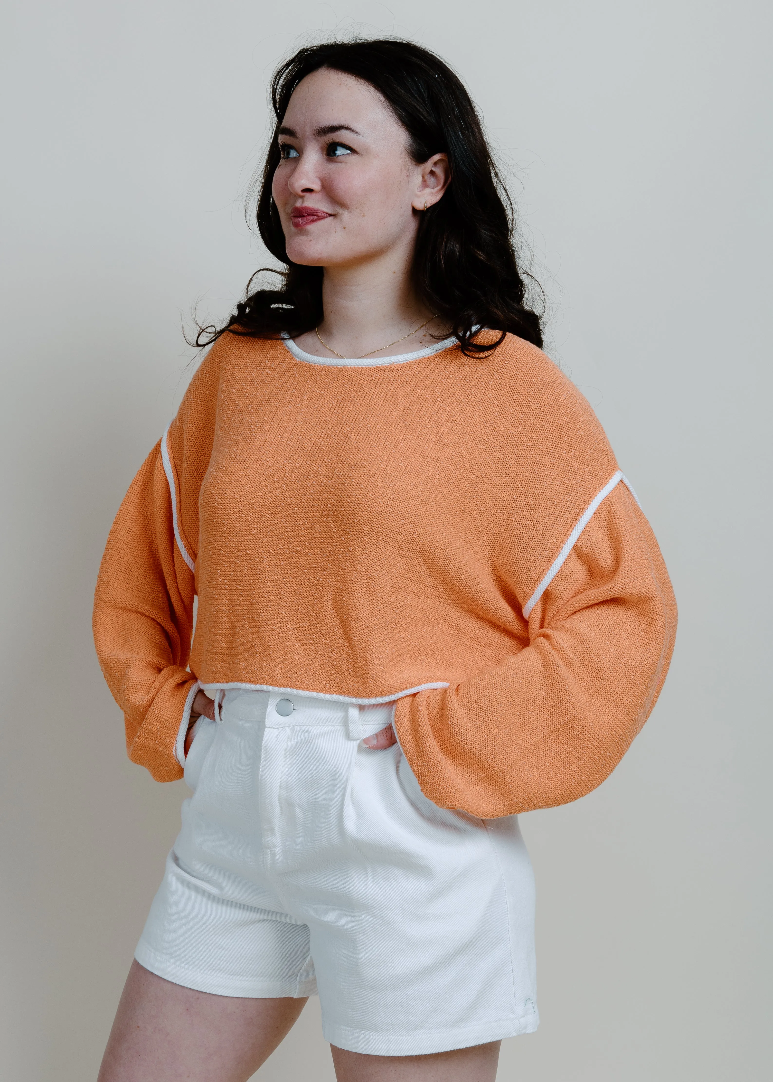 Lora Knit Sweater - Apricot