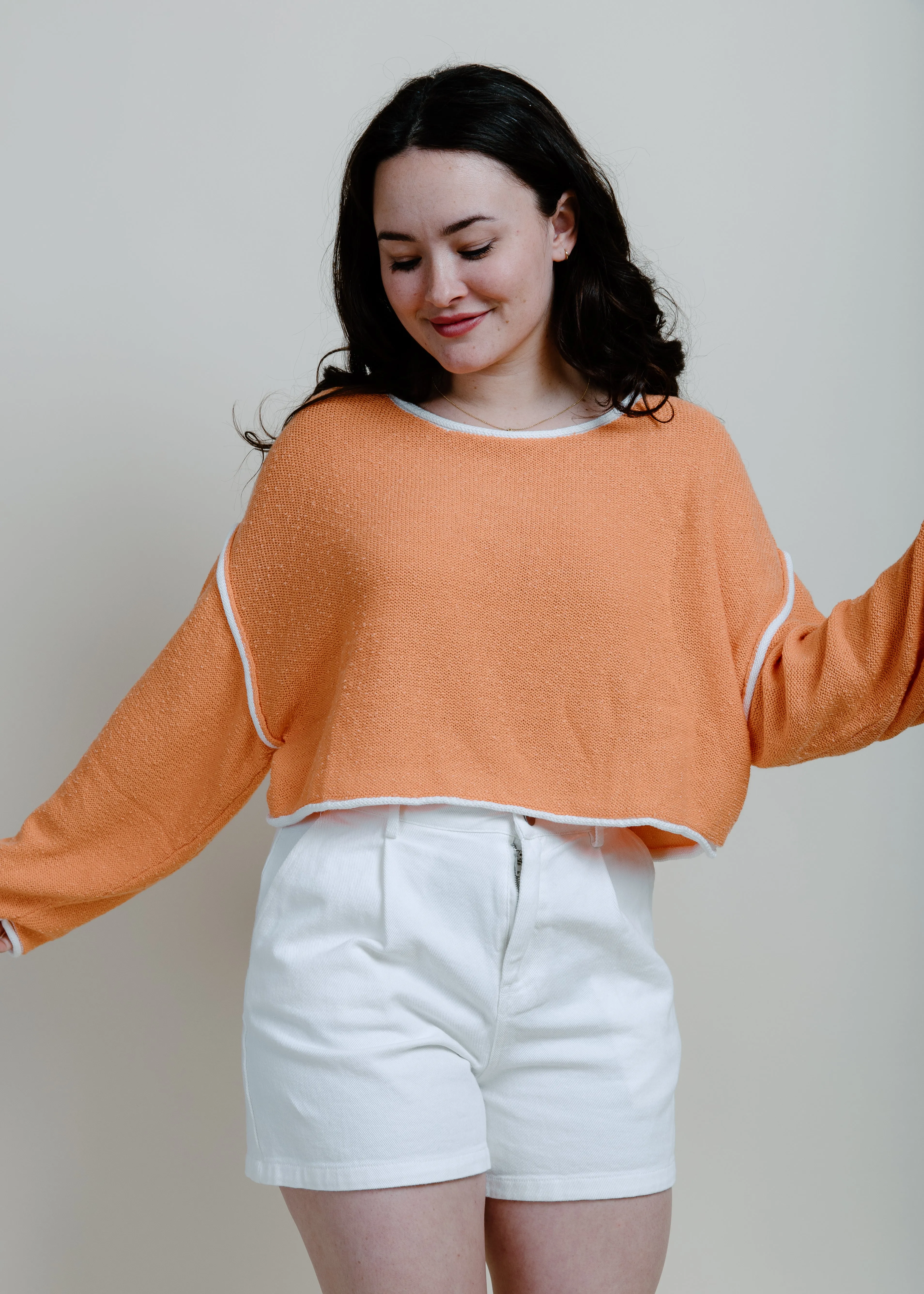 Lora Knit Sweater - Apricot