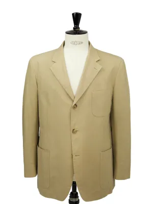 Loro Piana Beige Vintage Cotton & Hemp Safari Style Blazer