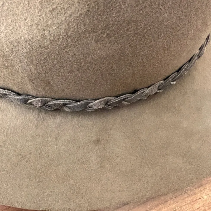 Lovely Bird Braided Band Fedora Hat Brown Wool Felt