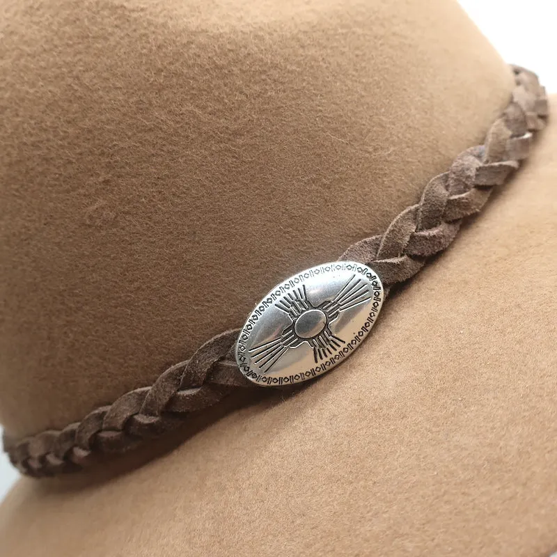 Lovely Bird Braided Band Fedora Hat Brown Wool Felt