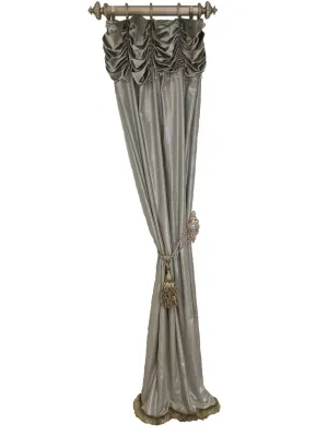 Luxury Curtain Panel Style#14 Metallic Grey Linen