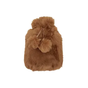 Luxury Faux Fur Hot Water Bottle - Fawn