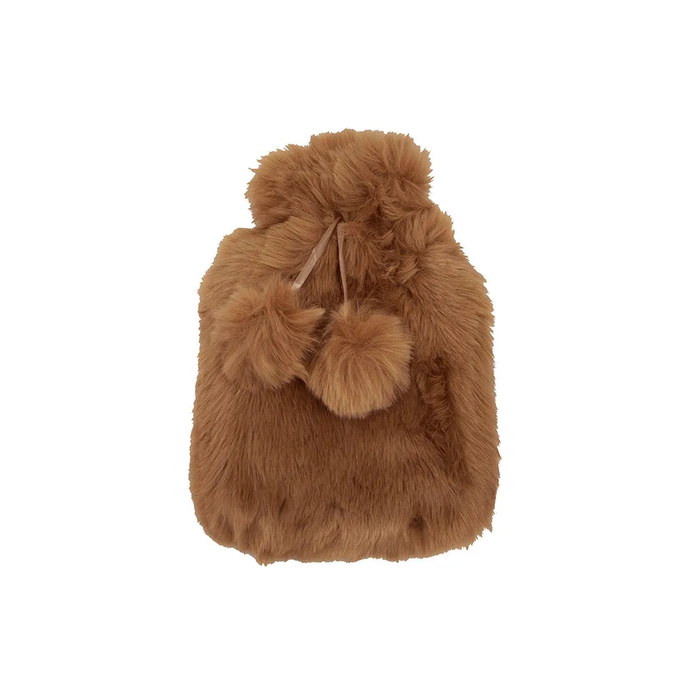 Luxury Faux Fur Hot Water Bottle - Fawn