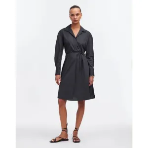 Madewell Belted Mini Shirtdress in Cotton Black – Size XS – NWT – Style #NS771